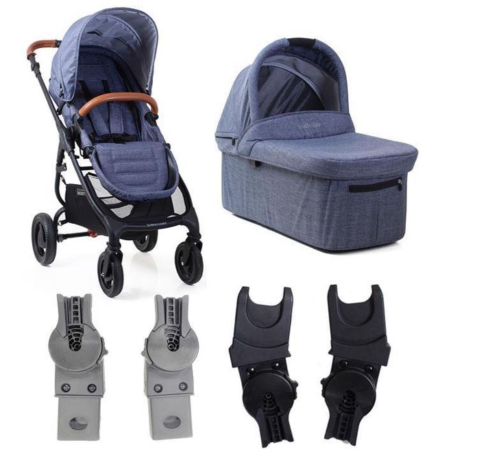 VALCO BABY - Kočík kombinovaný Trend 4 Ultra Denim vrátane adaptérov k autosedačke