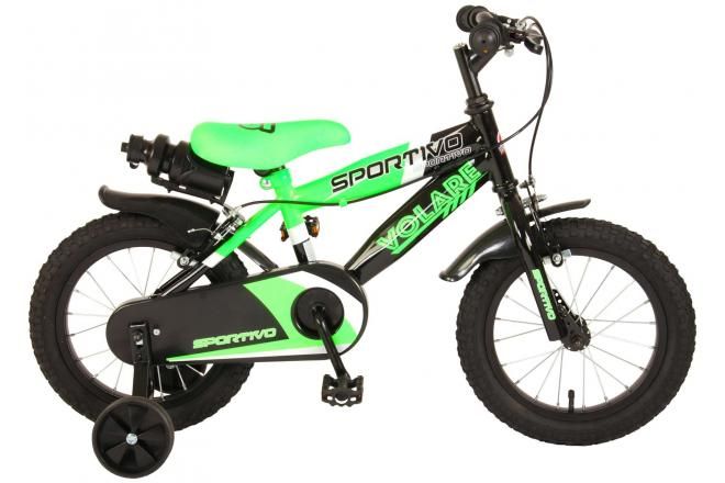 VOLARE - Detský bicykel pre chlapcov Sportivo Neon Green Black 14