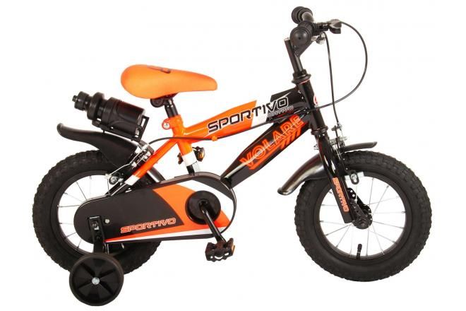 VOLARE - Detský bicykel pre chlapcov Sportivo Neon Orange Black 12