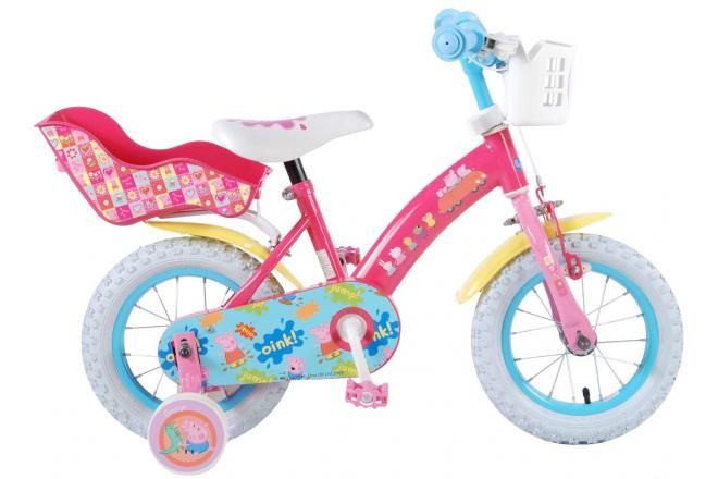 VOLARE - Detský bicykel pre dievčatá, Peppa Pig ,,12" - ružový