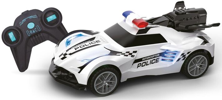 WIKY - Auto policajné svietiace dymiace RC na diaľkové ovládanie 18 cm - CZ obal