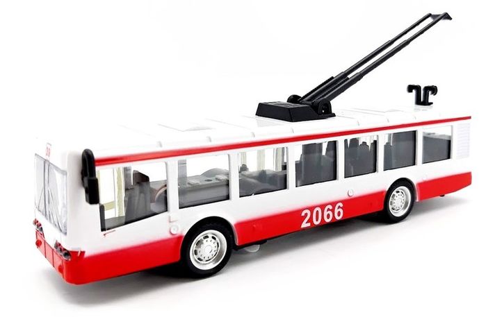 WIKY - Kovový trolejbus s efektami 16cm