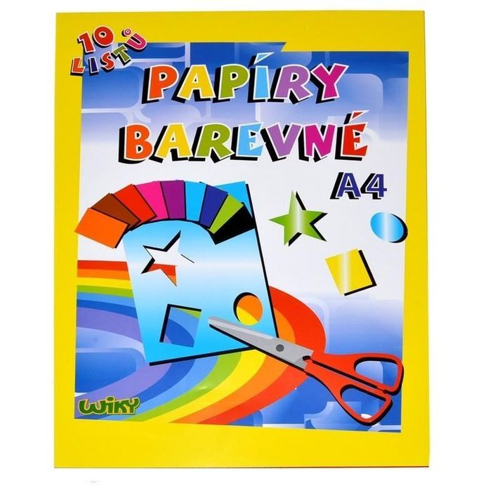 WIKY - Papier farebný A4 - 10 listov