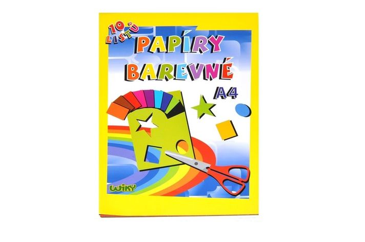 WIKY - Papier farebný A4, 10 listov