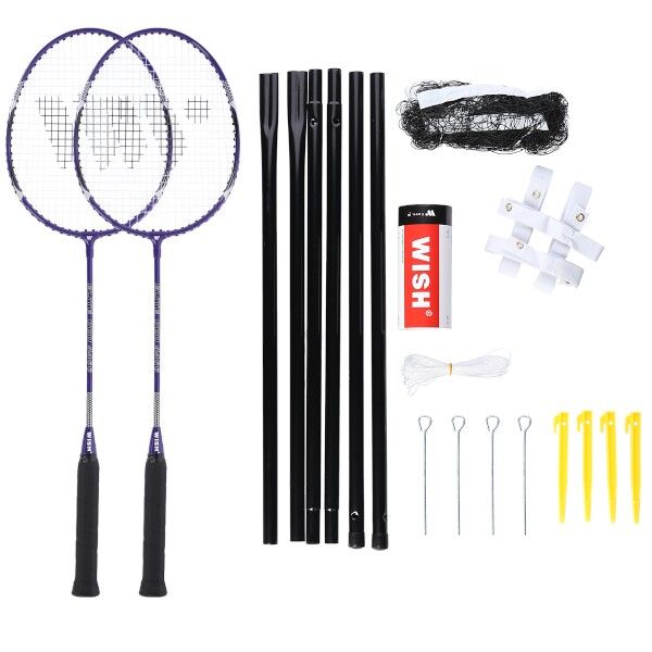 WISH - Súprava rakiet na bedminton Alumtec 4466, fialová