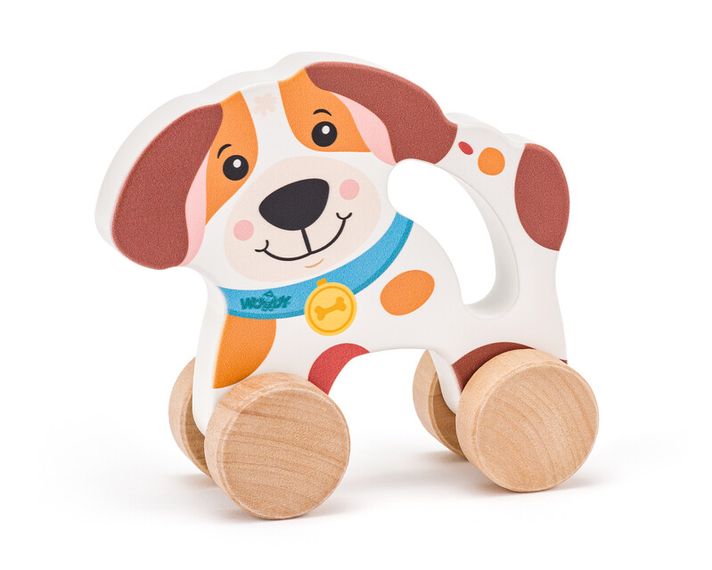 WOODY - Pes na kolieskach s držadlom