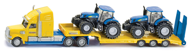 SIKU - Super - Ťahač s vlekom a 2 traktormi New Holland 1:87