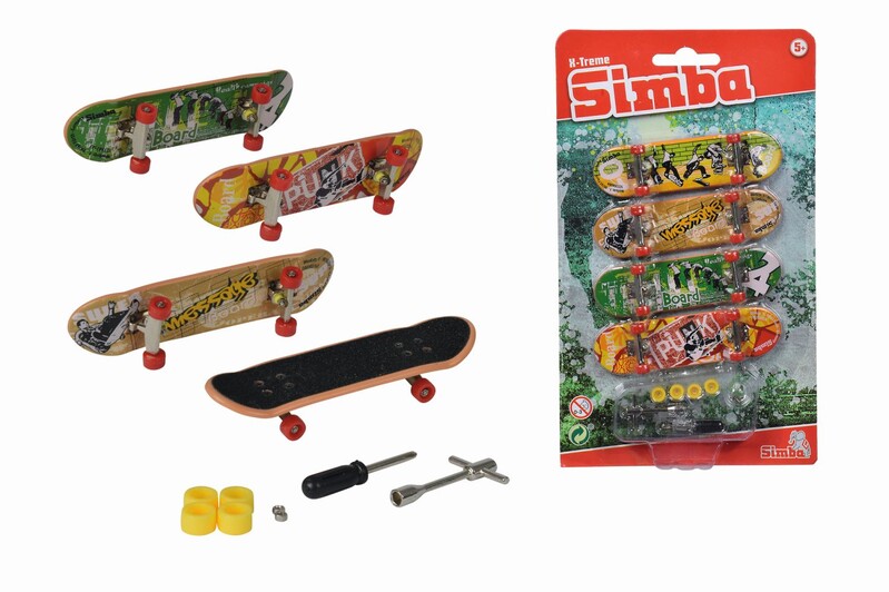 SIMBA - Prstový skateboard súprava 4 ks