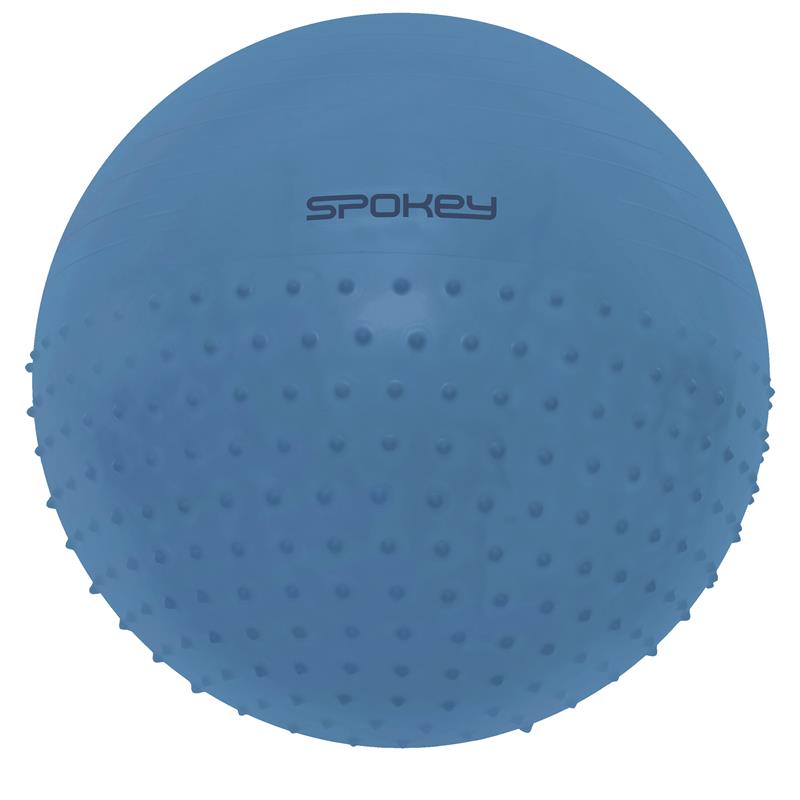 SPOKEY - HALF FIT 2v1 Masážna gymnastická lopta, 65 cm, modrá