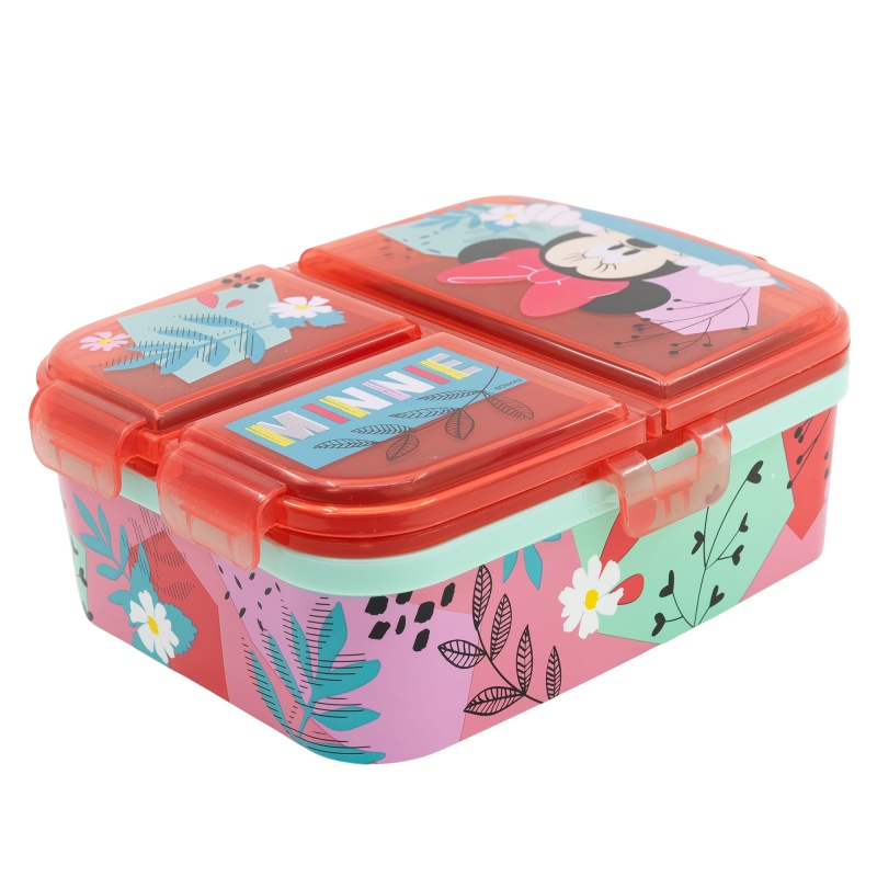 STOR - Delený plastový box na desiatu XL, MINNIE MOUSE, 74499