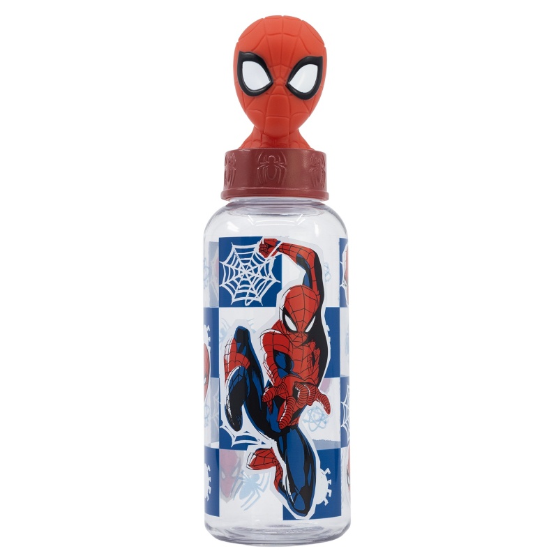 STOR - Plastová 3D fľaša s figúrkou Spiderman, 560ml, 74859