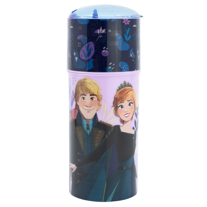 STOR - Plastová fľaša s výsuvnou slamkou DISNEY FROZEN, 350ml, 74251