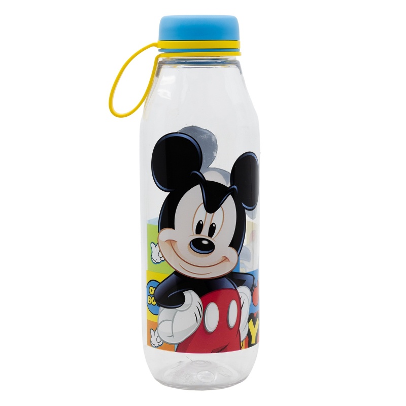 STOR - Plastová fľaša so silikónovým pútkom MICKEY MOUSE, 650ml, 14835