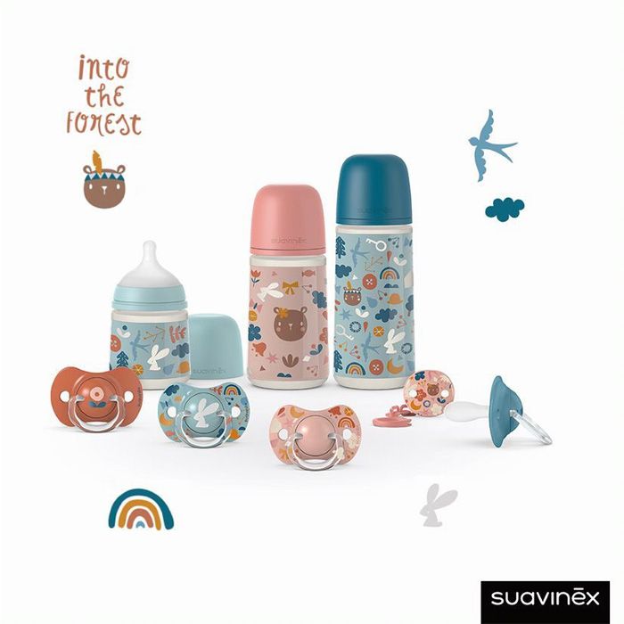 SUAVINEX - Dojčenská Fľaša 270 Ml M Fox - Strieborna