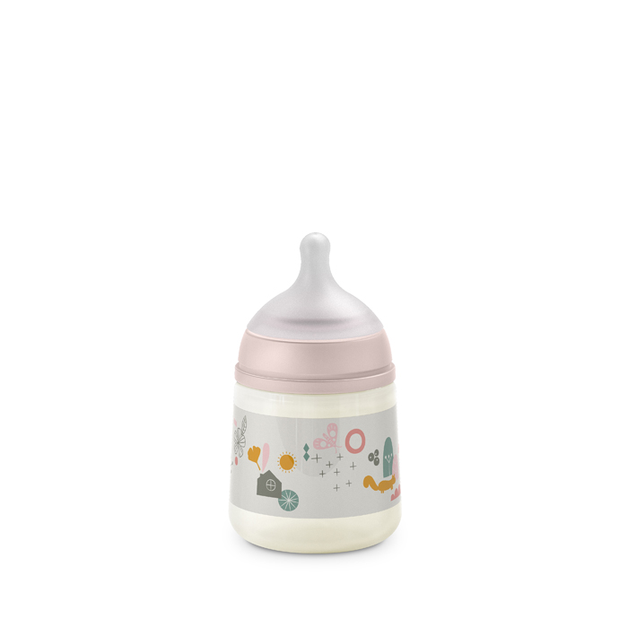 SUAVINEX - Fľaša dojčenská 150 fyz S Walk - ružová