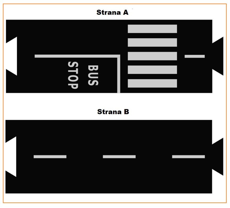 TODDLEROAD - 2027 AUTOBUSOVÉ ZASTÁVKY - flexibilné cesty - 2 silikónové puzzle diely