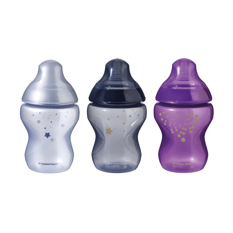 Obrázok TOMMEE TIPPEE - Darčeková sada fľaša CTN 260ml 3 ks 0m+ Midnight Skies