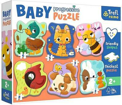 Obrázok Trefl Baby puzzle Zvieratká, 6v1 (2-6 dielikov)