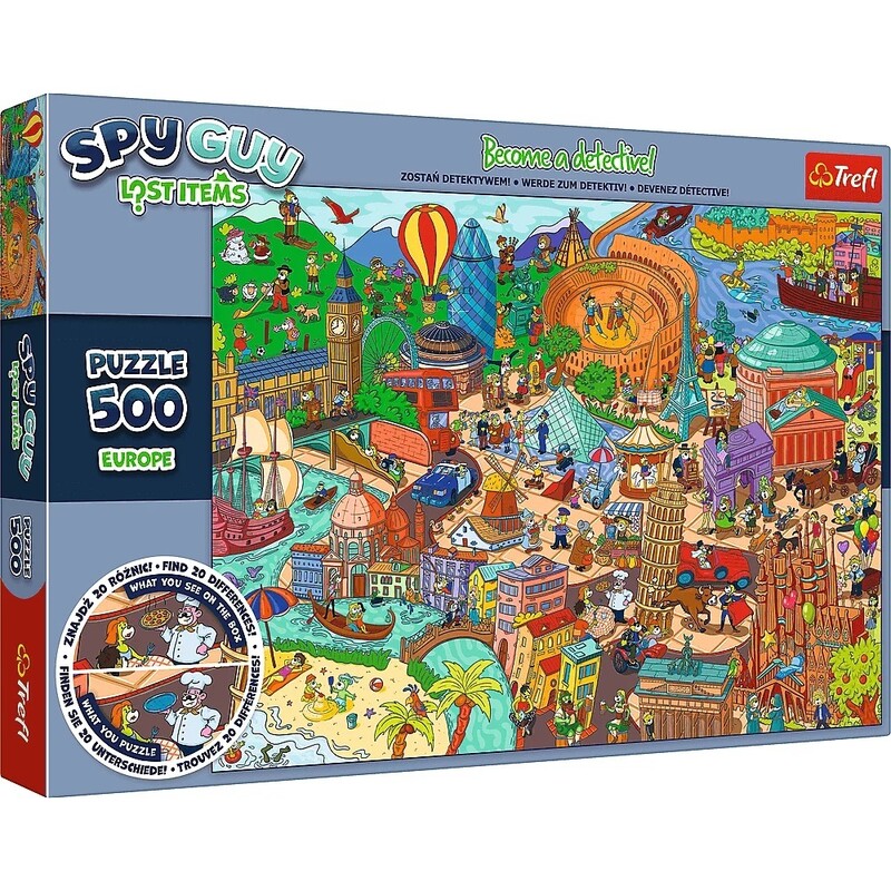 TREFL - Puzzle Kolekcia Spy Guy Lost: Európa 500 dielikov