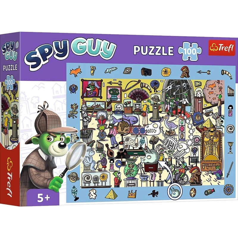 TREFL - Puzzle s hľadaním obrázkov Spy Guy: Múzeum 100 dielikov