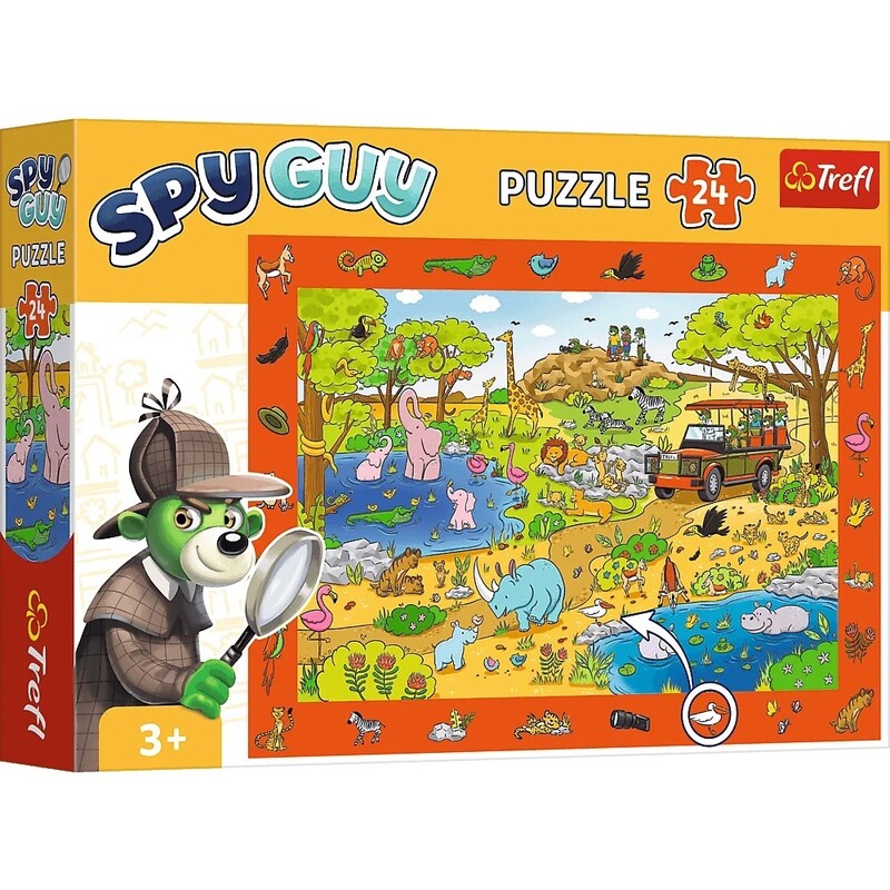 TREFL - Puzzle s hľadaním obrázkov Spy Guy: Safari 24 dielikov