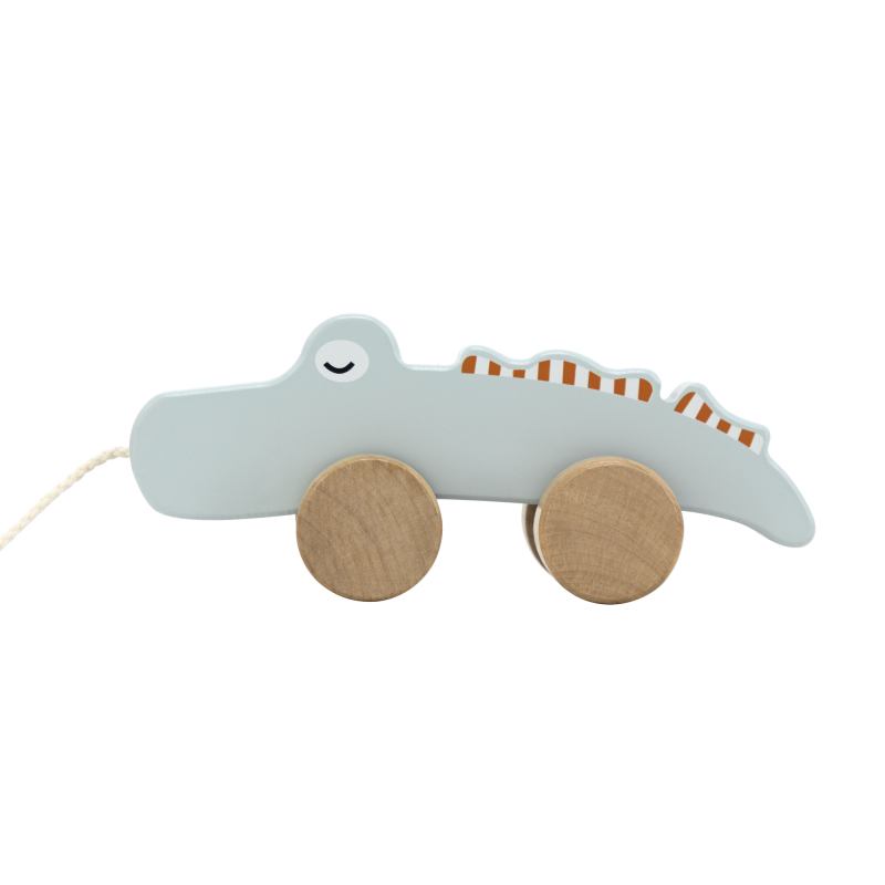 TRYCO - Drevená ťahacia hračka krokodíl