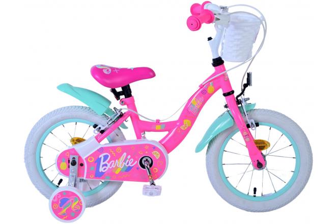 VOLARE - Detský bicykel Barbie - Dievčenský - 14 palcový - Ružový - Dve ručné brzdy