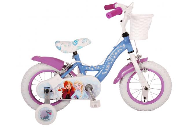 VOLARE - Detský bicykel Disney Frozen 2 - dievčenský - 12 palcov - modrý/fialový