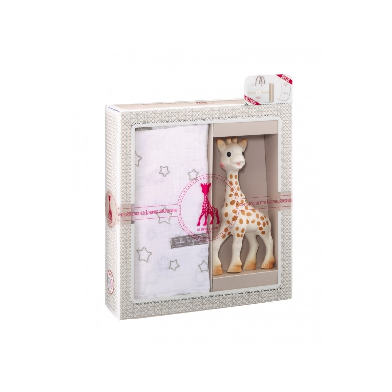 VULLI - Darčekový set - žirafa Sophie + zavinovacia plienka